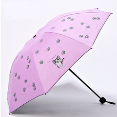 Girls Umbrellas Cartoon Cats Printed