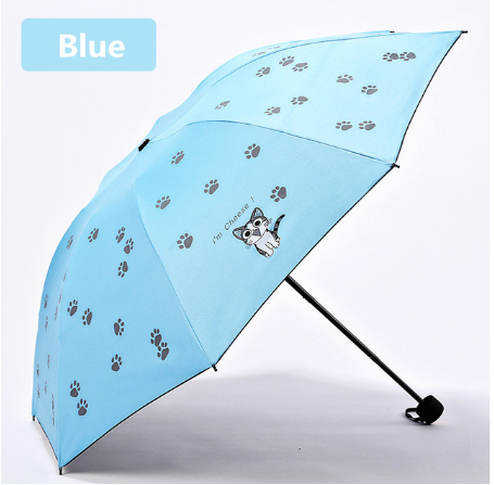 Girls Umbrellas Cartoon Cats Printed