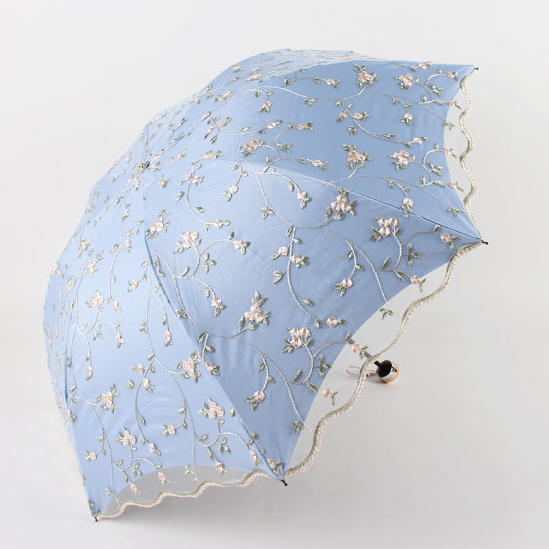 Double Lace Embroidered Umbrella